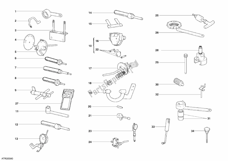 Toutes les pièces pour le Outils De Service D'atelier, Moteur du Ducati Monster 620 Dark 2005